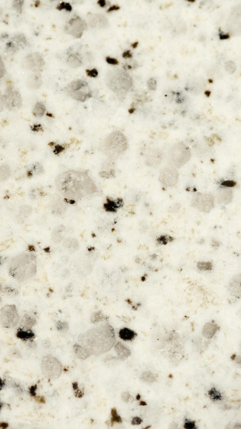 Close-up view of a speckled stone surface showcasing a detailed and textured pattern.